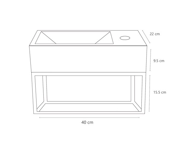 2 x 40cm wit fonteinset - cubo wit - afbeelding 6 van  6