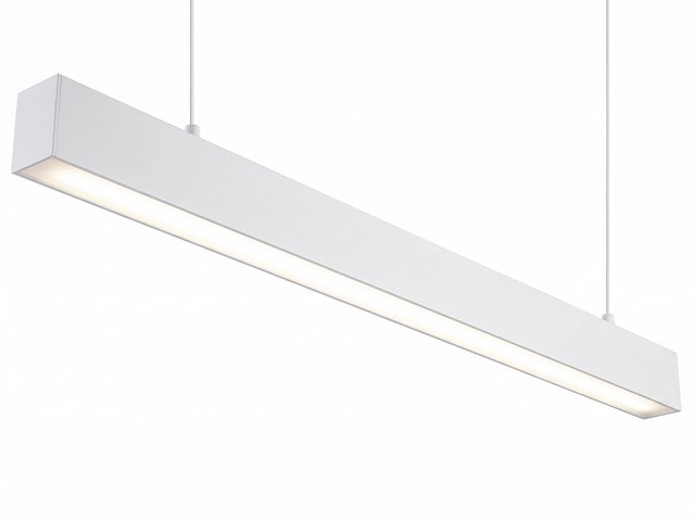 2 x 40w led 120cm linear design hanglamp met 3 kleur licht switch wit - afbeelding 1 van  10