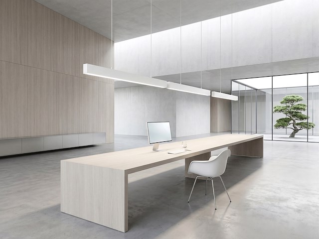2 x 40w led 120cm linear design hanglamp met 3 kleur licht switch wit - afbeelding 6 van  10
