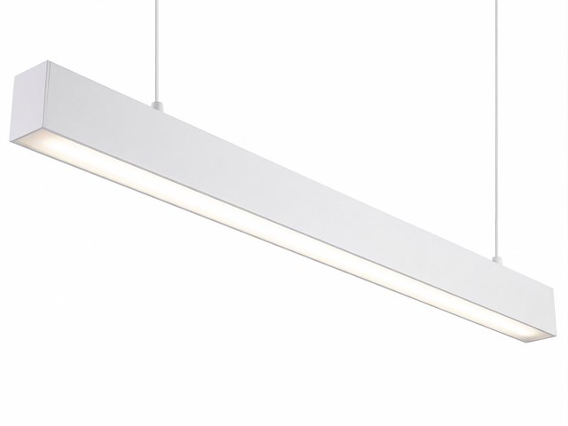 2 x 40w led 120cm linear design hanglamp met 3 kleur licht switch wit - afbeelding 1 van  9