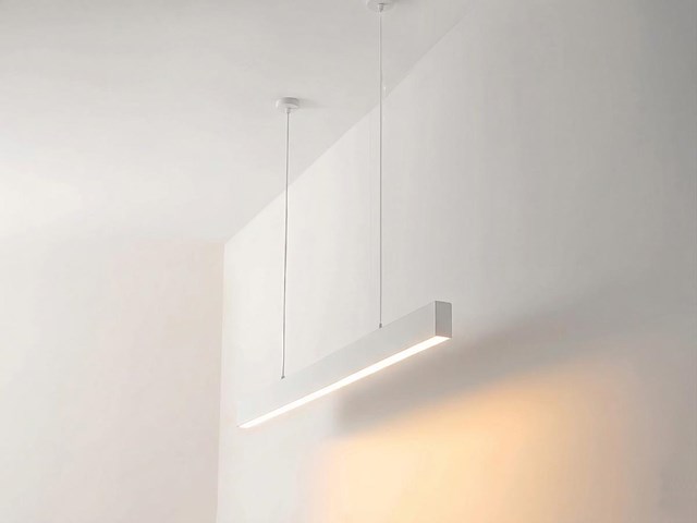 2 x 40w led 120cm linear design hanglamp met 3 kleur licht switch wit - afbeelding 5 van  9