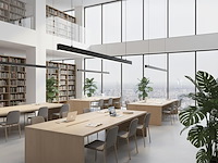 2 x 40w led 120cm linear hanglamp 3 kleur licht switch zwart - afbeelding 2 van  9