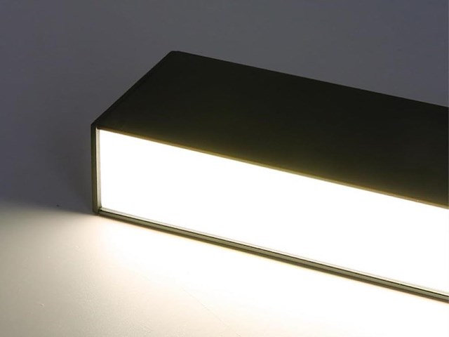 2 x 40w led 120cm linear hanglamp 3 kleur licht switch zwart - afbeelding 7 van  8