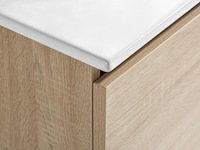 2 x 60cm badkamermeubelset mdf - kleur: wit eik - afbeelding 5 van  6