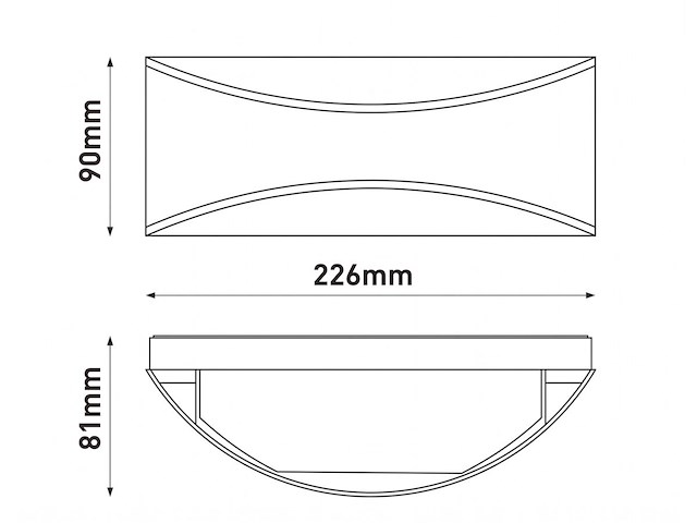 2 x 7.5w led wandlamp design zand zwart warm wit - afbeelding 8 van  9