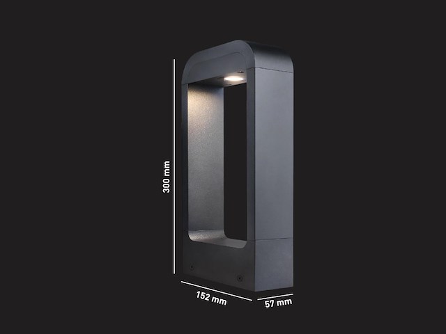 2 x 7w led zand zwart tuinlamp 30cm warm wit - afbeelding 7 van  8