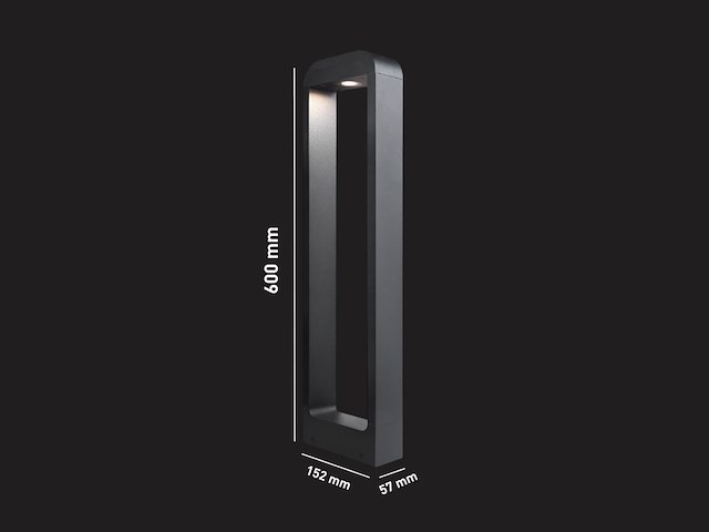 2 x 7w led zand zwart tuinlamp 60cm warm wit - afbeelding 7 van  8