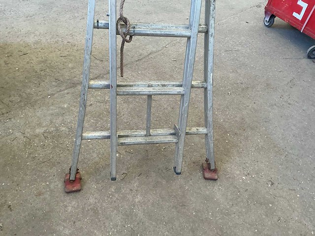 2 x 8 schuifladder - afbeelding 3 van  4