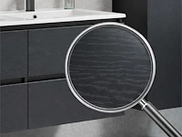 2 x 80cm badkamermeubelset - kleur: zwart eik - afbeelding 3 van  4