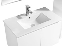 2 x 80cm badkamermeubelset mdf - kleur: mat wit - afbeelding 4 van  7