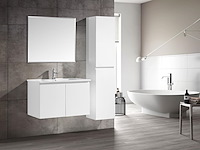 2 x 80cm badkamermeubelset mdf - kleur: mat wit - afbeelding 7 van  7