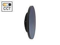 2 x 8.5w led wandlamp rond design 3in1 kleur cct zand zwart - afbeelding 2 van  8