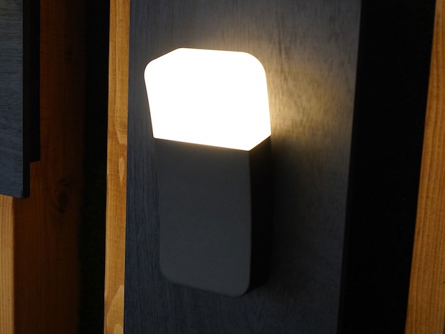 2 x 9.5w led wandlamp gebogen zand zwart warm wit waterdicht - afbeelding 4 van  7