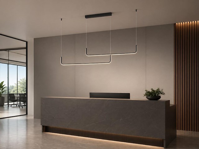 2 x alura linear hanglamp zand zwart 100cm&100cm duo lijn 40w led cct 3 kleur & 3 stappen dimmen - afbeelding 1 van  9