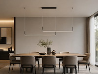 2 x alura linear hanglamp zand zwart 100cm&100cm duo lijn 40w led cct 3 kleur & 3 stappen dimmen - afbeelding 5 van  9