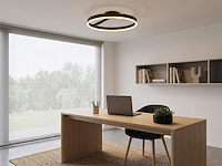 2 x arcao design plafondlamp zwart 60cm 40w led cct 3 kleur & 3 stappen dimmen - afbeelding 6 van  7