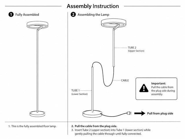 2 x arcao design vloerlamp zwart 35cm 22w led cct 3 kleur dimbaar - afbeelding 3 van  7