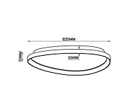 2 x auren design plafondlamp zwart 62cm 50w led cct 3 kleur & 3 stappen dimmen - afbeelding 2 van  6