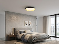 2 x auren design plafondlamp zwart 62cm 50w led cct 3 kleur & 3 stappen dimmen - afbeelding 3 van  6