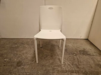 2 x azur - kuipstoel met handvat wit polypropylene - stapelbaar - afbeelding 2 van  5