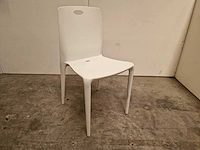 2 x azur - kuipstoel met handvat wit polypropylene - stapelbaar