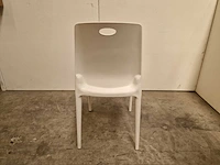 2 x azur - kuipstoel met handvat wit polypropylene - stapelbaar - afbeelding 4 van  5