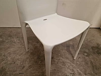 2 x azur - kuipstoel met handvat wit polypropylene - stapelbaar - afbeelding 5 van  5
