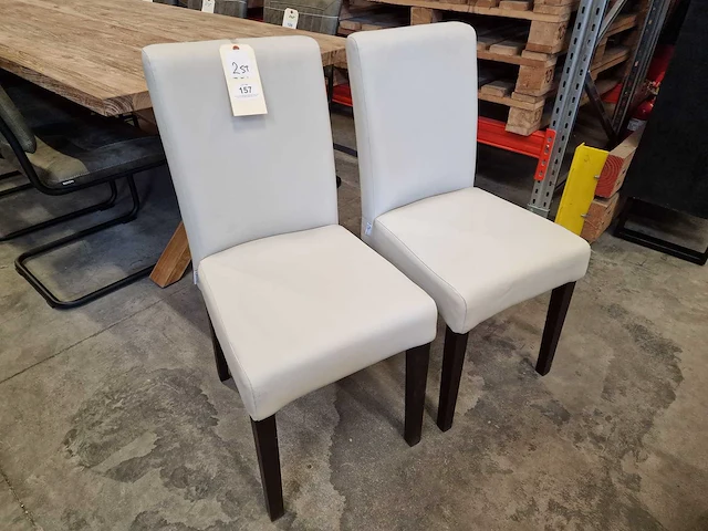 2 x b-seated interieurstoel boston - houten poot kleur wengé - afbeelding 5 van  7