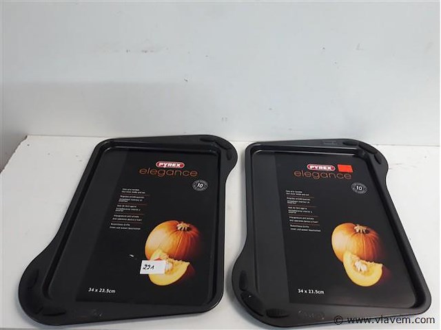 2 x bakplaat pyrex 34x23,5 cm - afbeelding 1 van  2