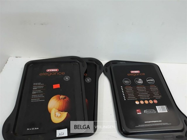 2 x bakplaat pyrex 34x23,5 cm - afbeelding 1 van  3
