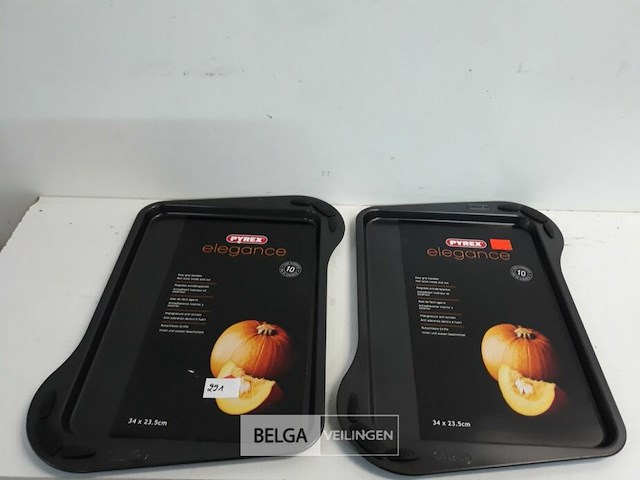 2 x bakplaat pyrex 34x23,5 cm - afbeelding 1 van  3