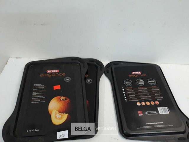 2 x bakplaat pyrex 34x23,5 cm - afbeelding 1 van  3