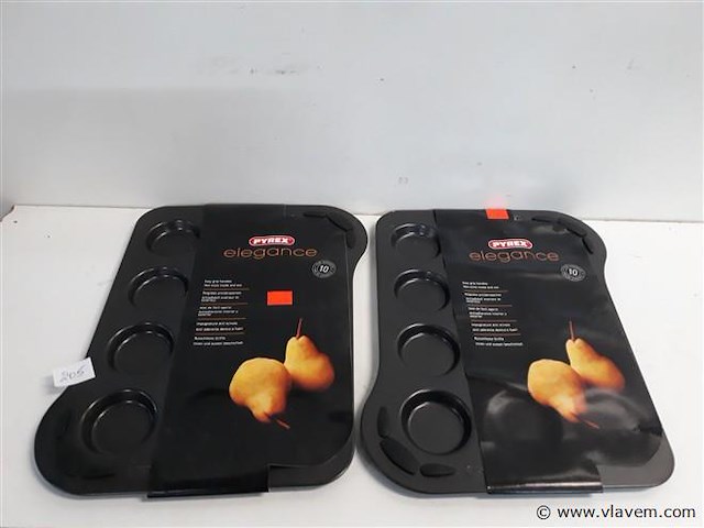 2 x bakplaat pyrex poffertjes 6,5 cm - afbeelding 1 van  2