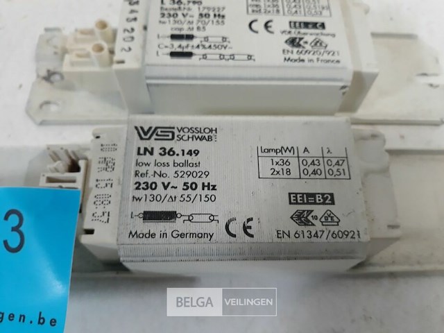 2 x balast voor tl lamp 2x18w 1x36w - afbeelding 3 van  3