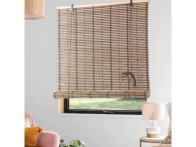 2 x bamboe rolgordijn (80 x 160 cm) - afbeelding 2 van  3