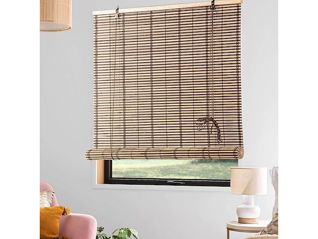 2 x bamboe rolgordijn (80 x 160 cm) - afbeelding 2 van  3