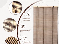 2 x bamboe rolgordijn (80 x 160 cm) - afbeelding 3 van  3