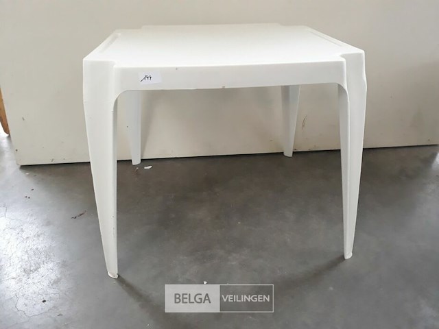 2 x bijzet tafel pvc wit - afbeelding 3 van  3
