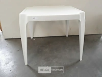 2 x bijzet tafel pvc wit - afbeelding 3 van  3