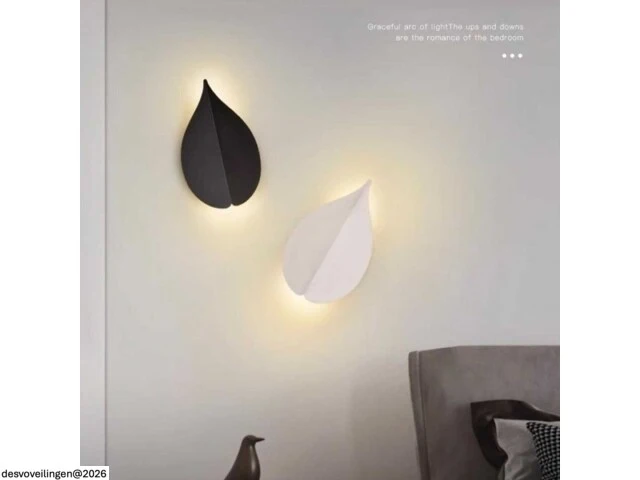 2 x bladvorm led wandlamp – 6w – 3500k neutraal wit – sw-239 - afbeelding 3 van  4