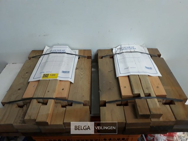 2 x bloembak hout zelfbouw 30x30 cm - afbeelding 1 van  3
