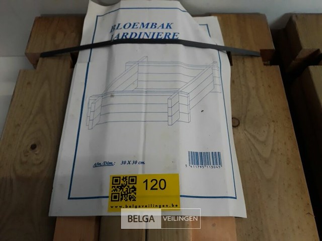 2 x bloembak hout zelfbouw 30x30 cm - afbeelding 3 van  3