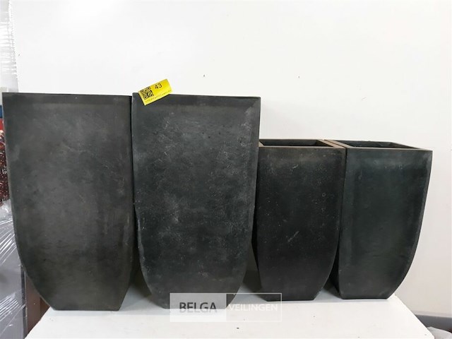 2 x bloembakken set polyester 2 stuks - afbeelding 1 van  3