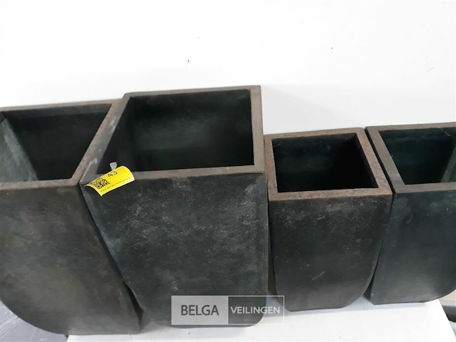 2 x bloembakken set polyester 2 stuks - afbeelding 3 van  3