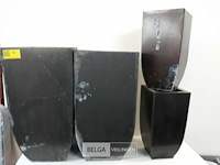 2 x bloembakken set zinc 2 stuks met roestplekken - afbeelding 2 van  3