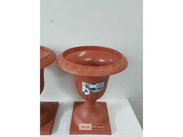 2 x bloempot kelk op voet h 50 cm - afbeelding 3 van  3