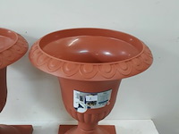 2 x bloempot kelk op voet h 50 cm - afbeelding 3 van  3
