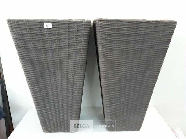 2 x bloempot vierkant 40 x 40 cm h 70 cm - afbeelding 1 van  3