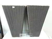 2 x bloempot vierkant 40 x 40 cm h 70 cm - afbeelding 2 van  3