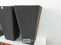 2 x bloempot vierkant 40 x 40 cm h 70 cm - afbeelding 3 van  3